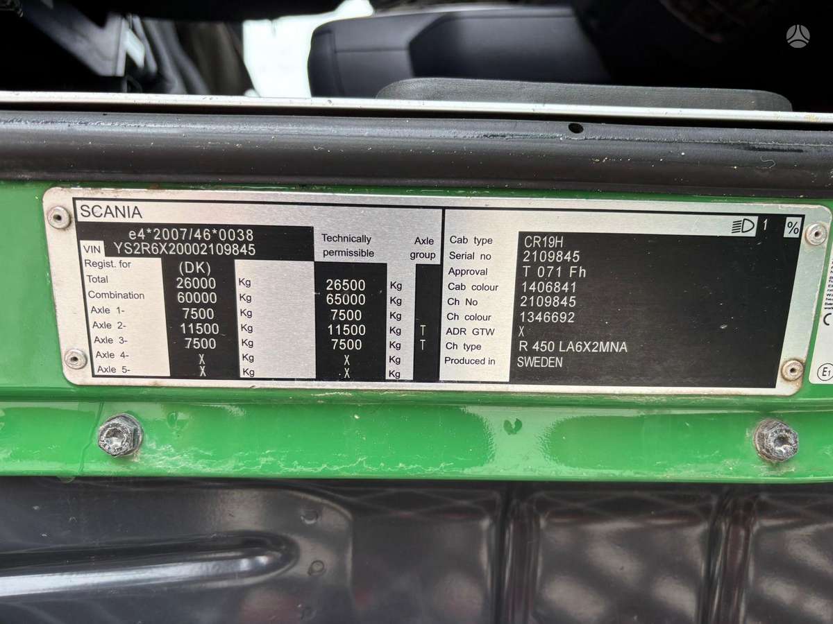 Scania R 450 6x2, single sleeper
