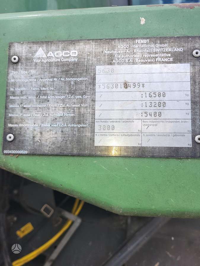 Fendt 6300 C, kombaini