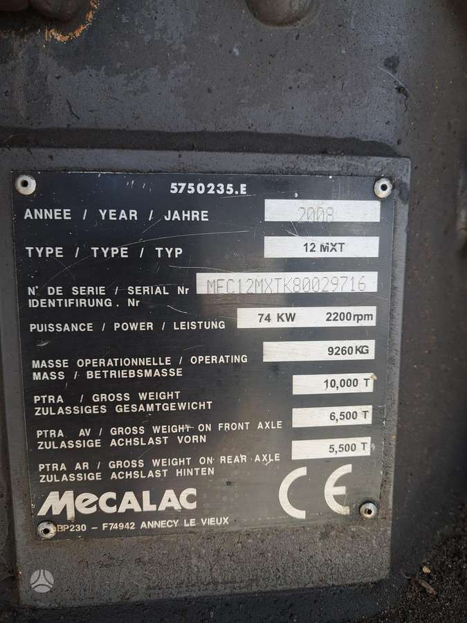 Mecalac 12MXT, excavator