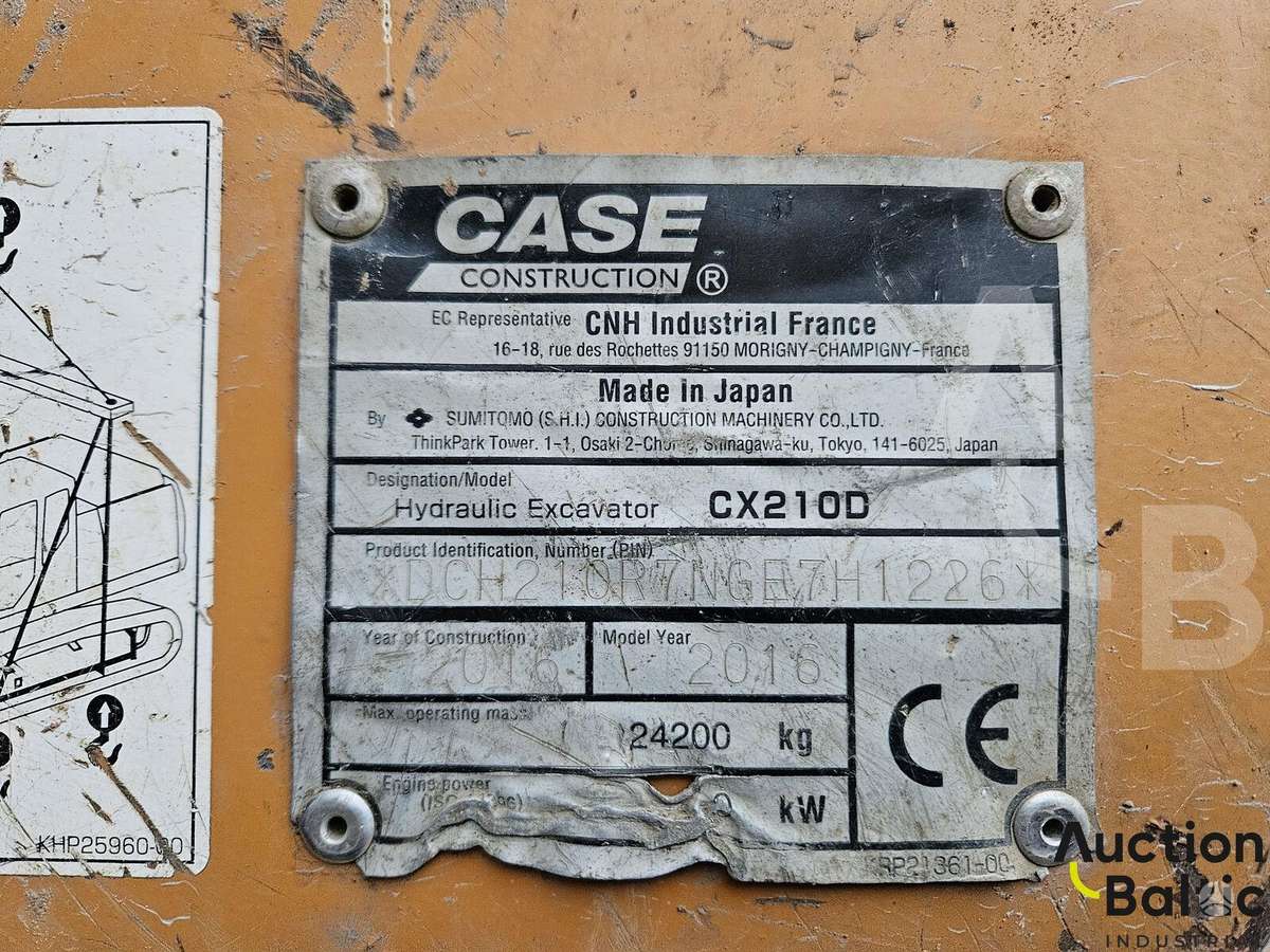 Case CX 210 D, экскаваторы