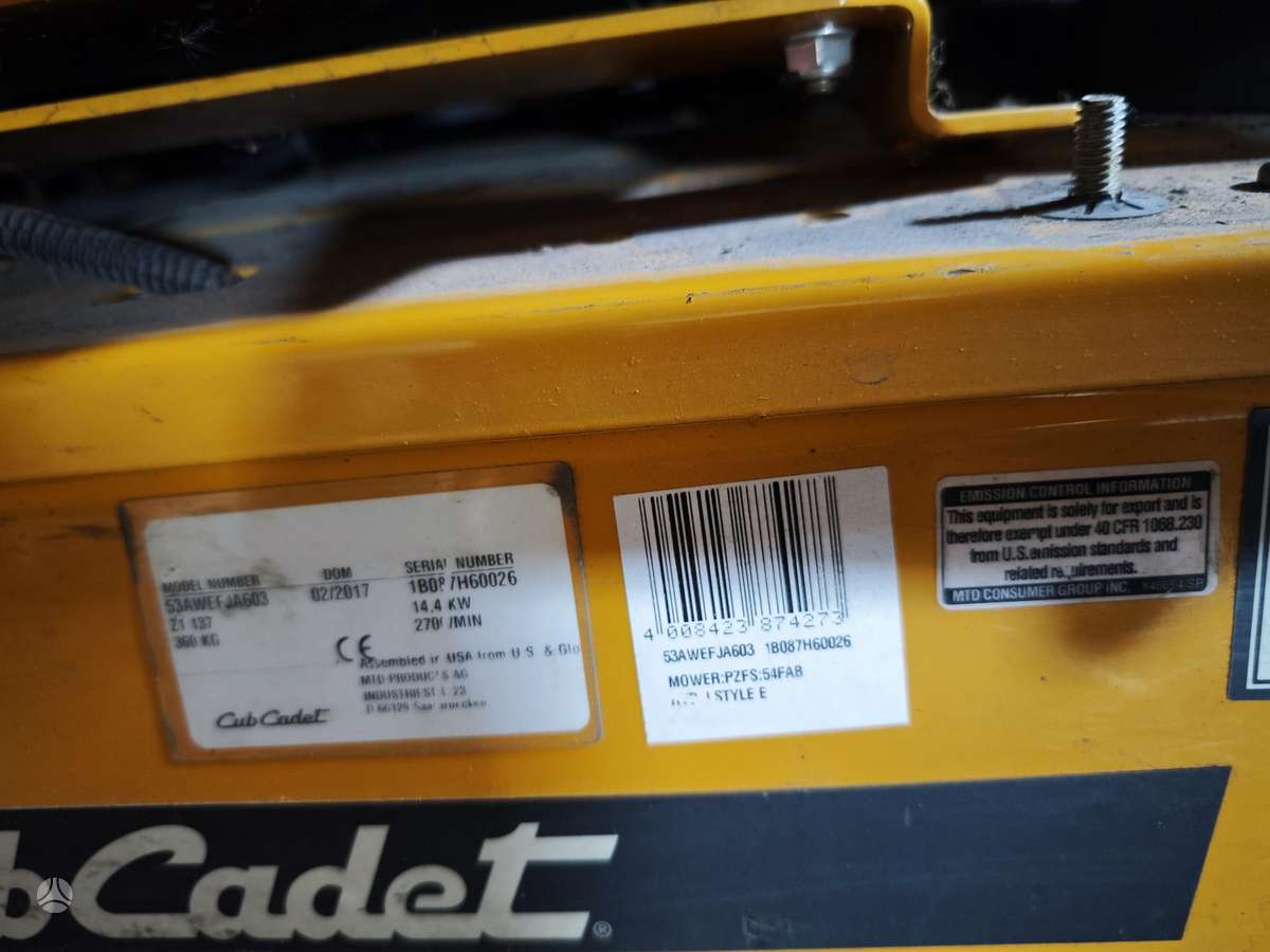 CUB CADET Z1 PRO, sodo technika