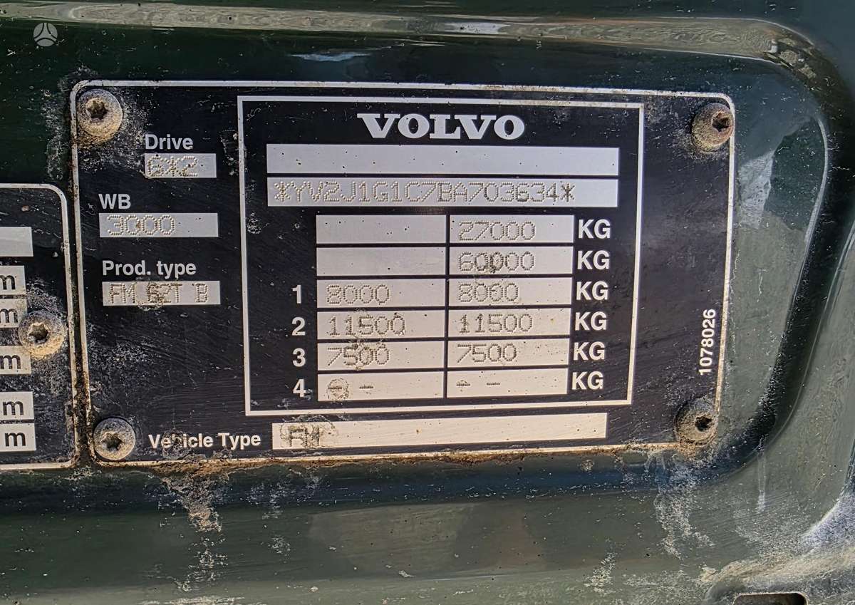 Volvo FM460 Euro5 6x2 I-Shift, single sleeper
