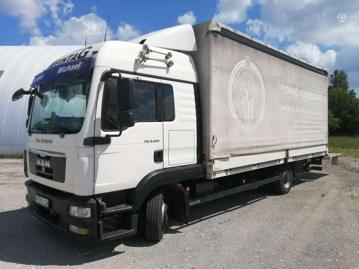 MAN MAN TGL 8 220, бортовые с шторами