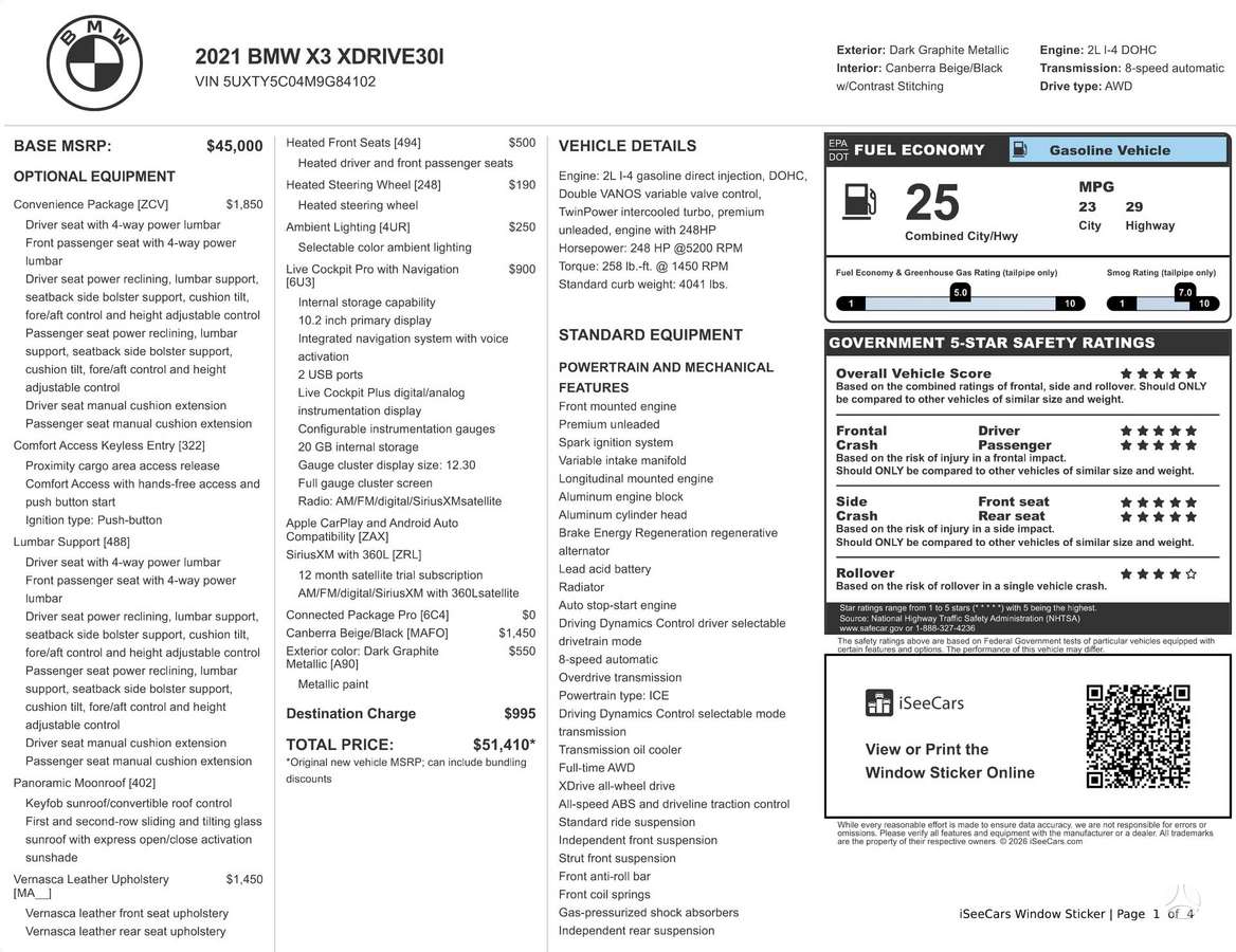 BMW X3, 2.0 l., off-road / crossover