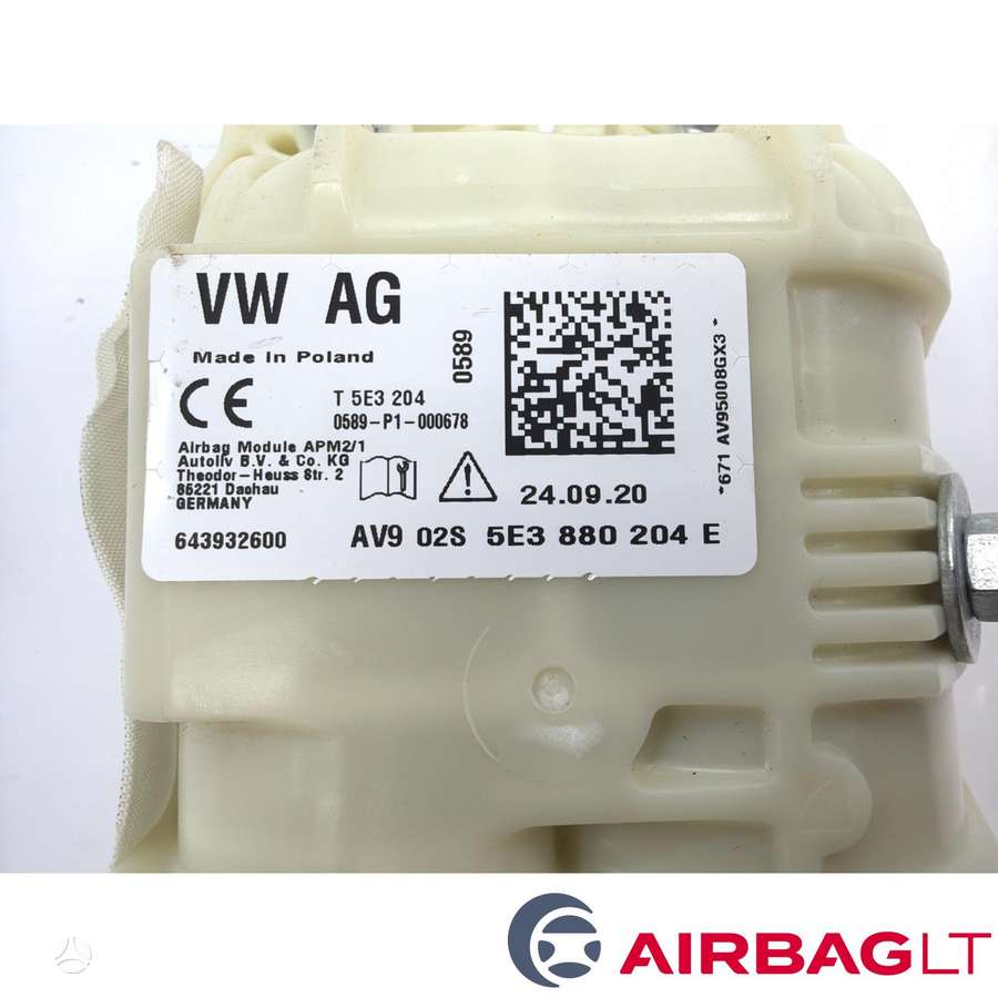 Skoda Octavia, 5E3 880 204 E, airbags