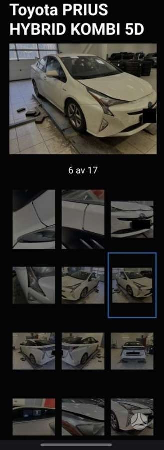 Toyota Prius Balta mėlyna