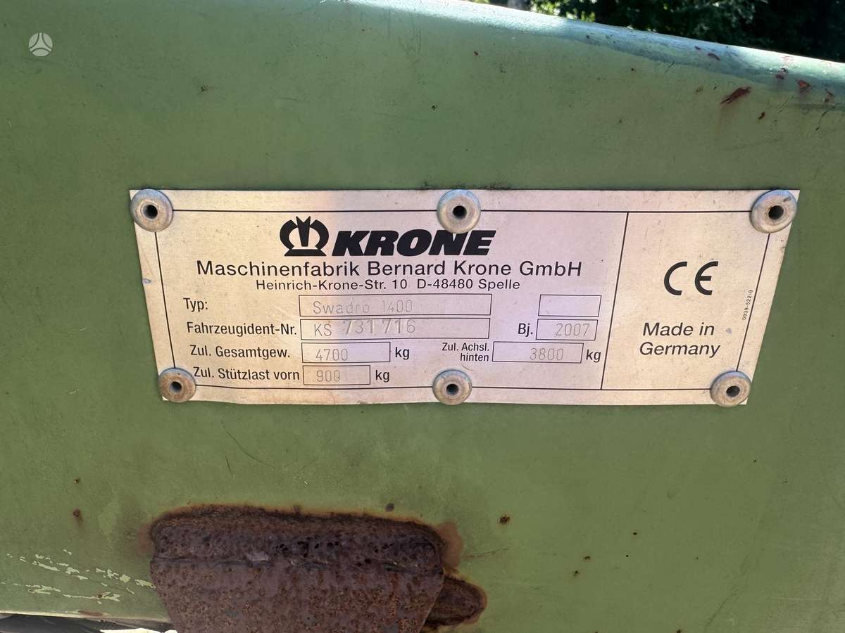 Krone Swadro 1400, грабли
