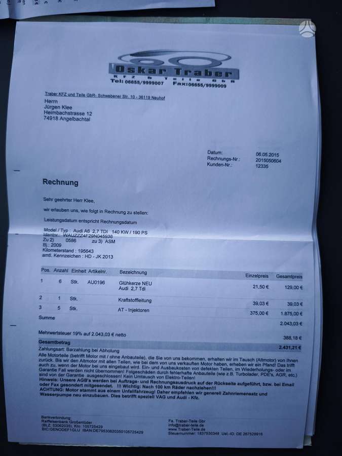 Audi A6, 2.7 l., Универсал
