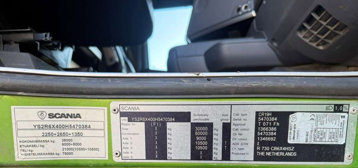 Scania R730 8X4 Full Steel, шасси