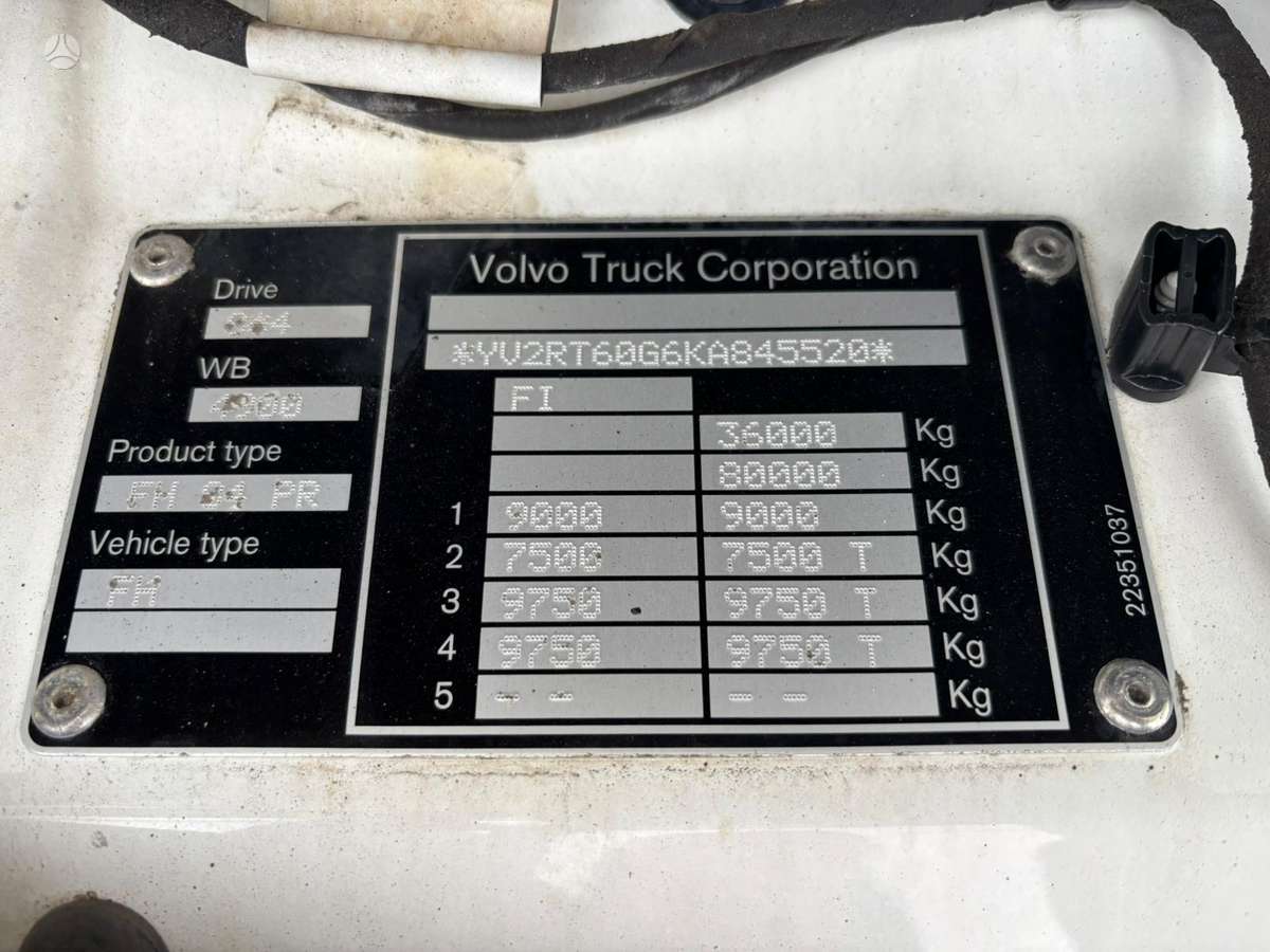 Volvo FH 540 8x4/4, шасси