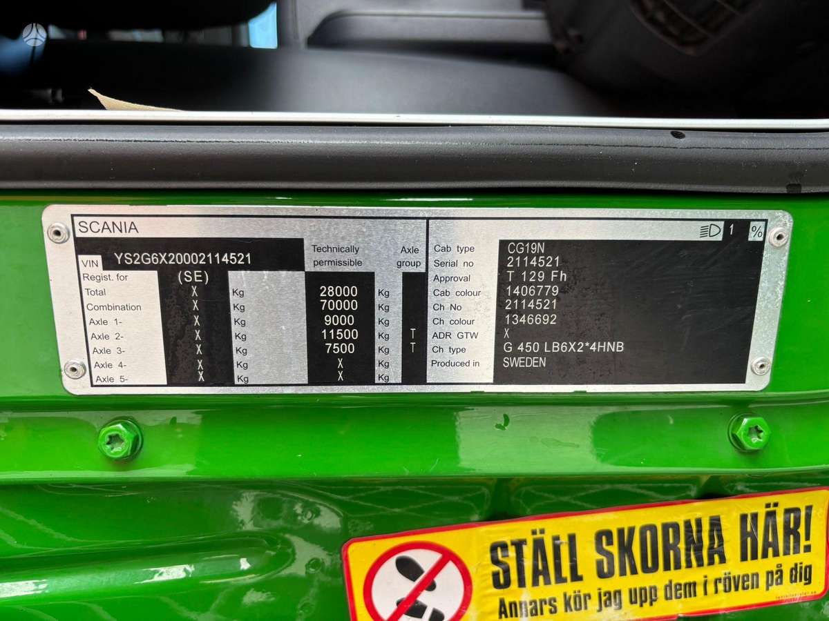 Scania G 450 6x2*4, su kranu