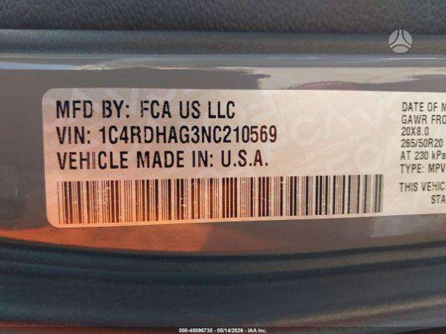 Dodge Durango, sedanas