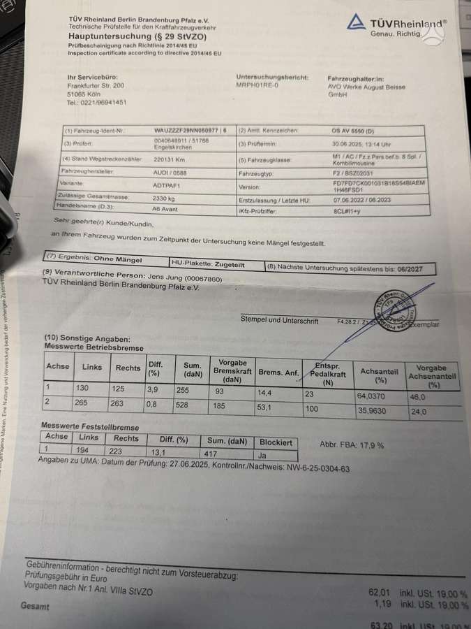 Audi A6, 2.0 l., universalas