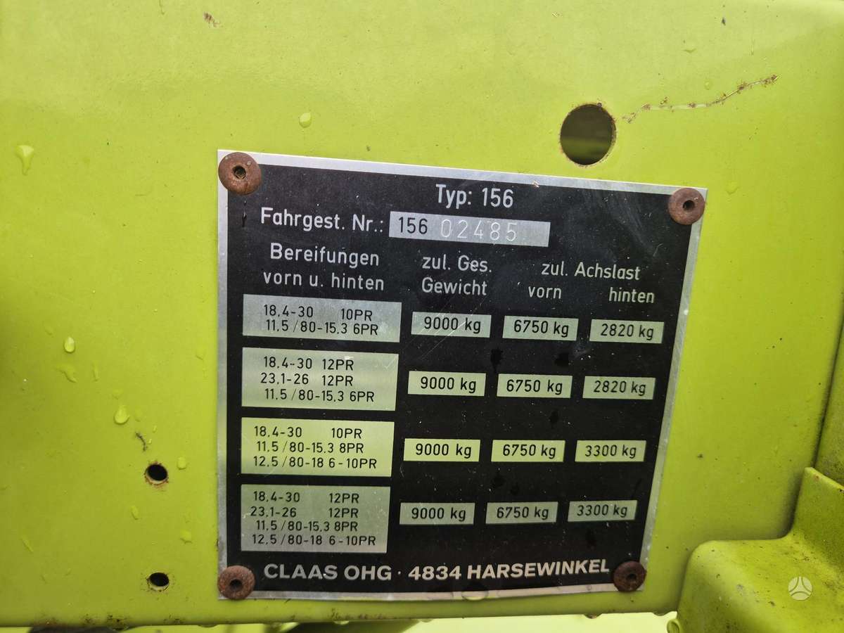 Claas Dominator 68, kombainai