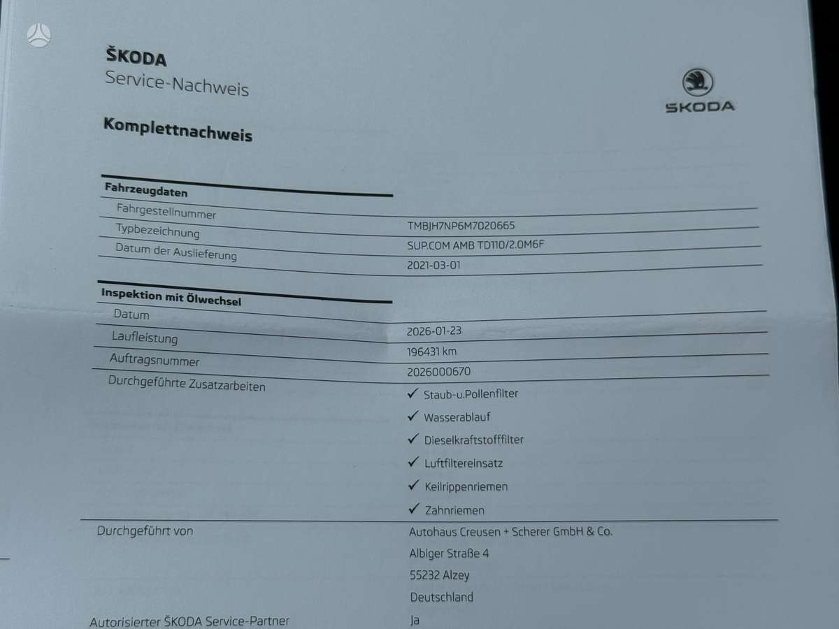Skoda Superb, 2.0 l., Универсал