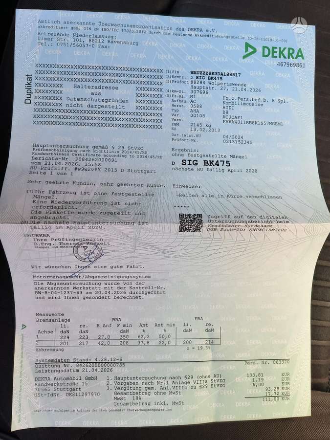 Audi A4, 2.0 l., Универсал