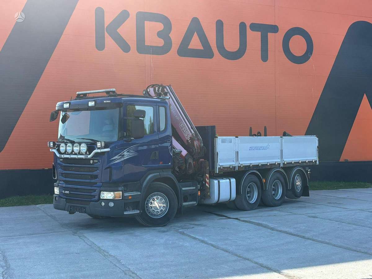 Scania G 480 8x4*4, самосвалы с краном