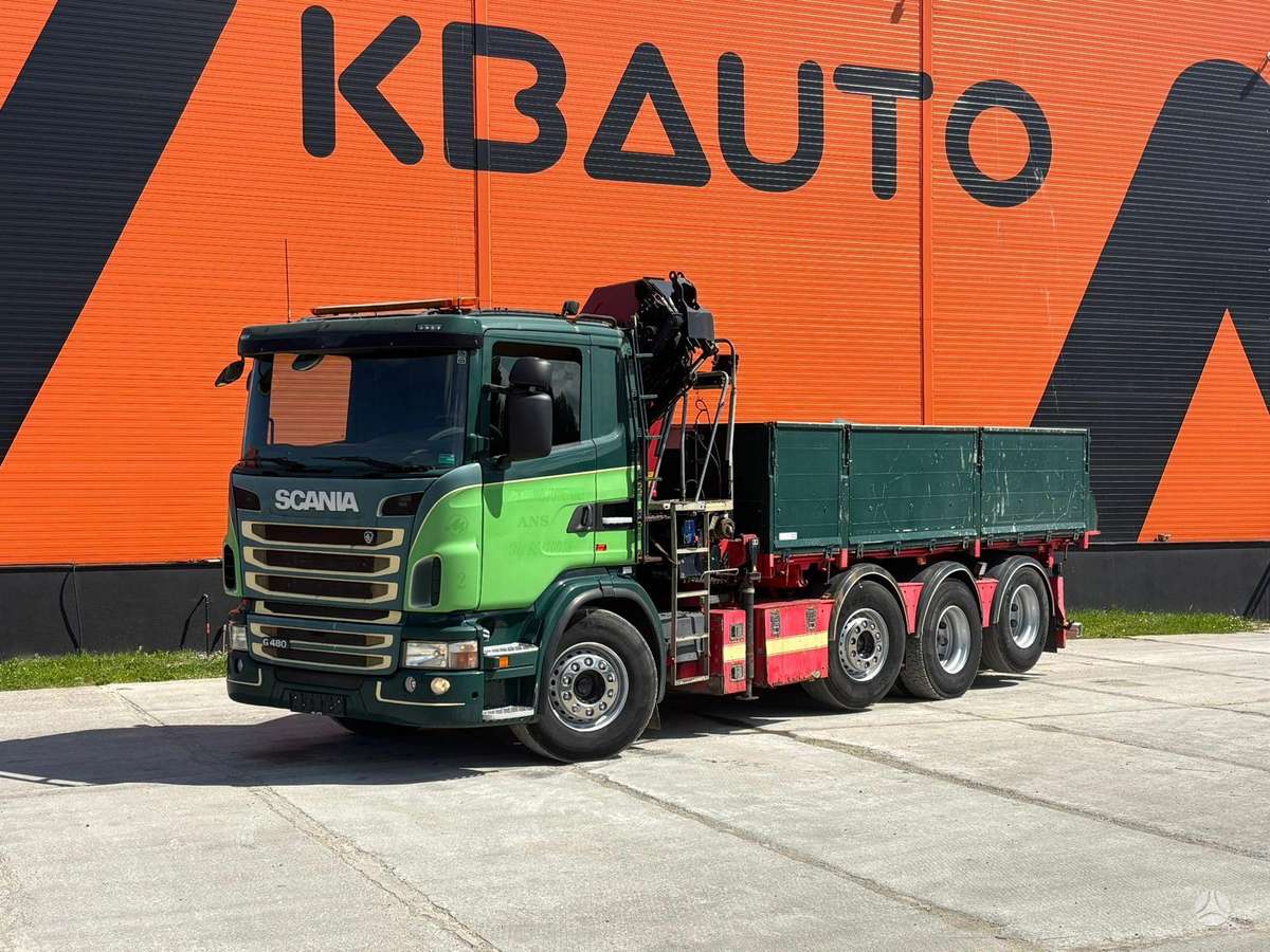 Scania G 480 8x2/4, самосвалы с краном