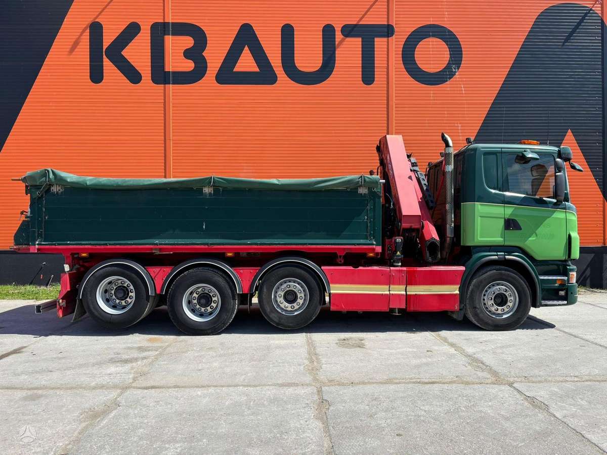 Scania G 480 8x2/4, самосвалы с краном