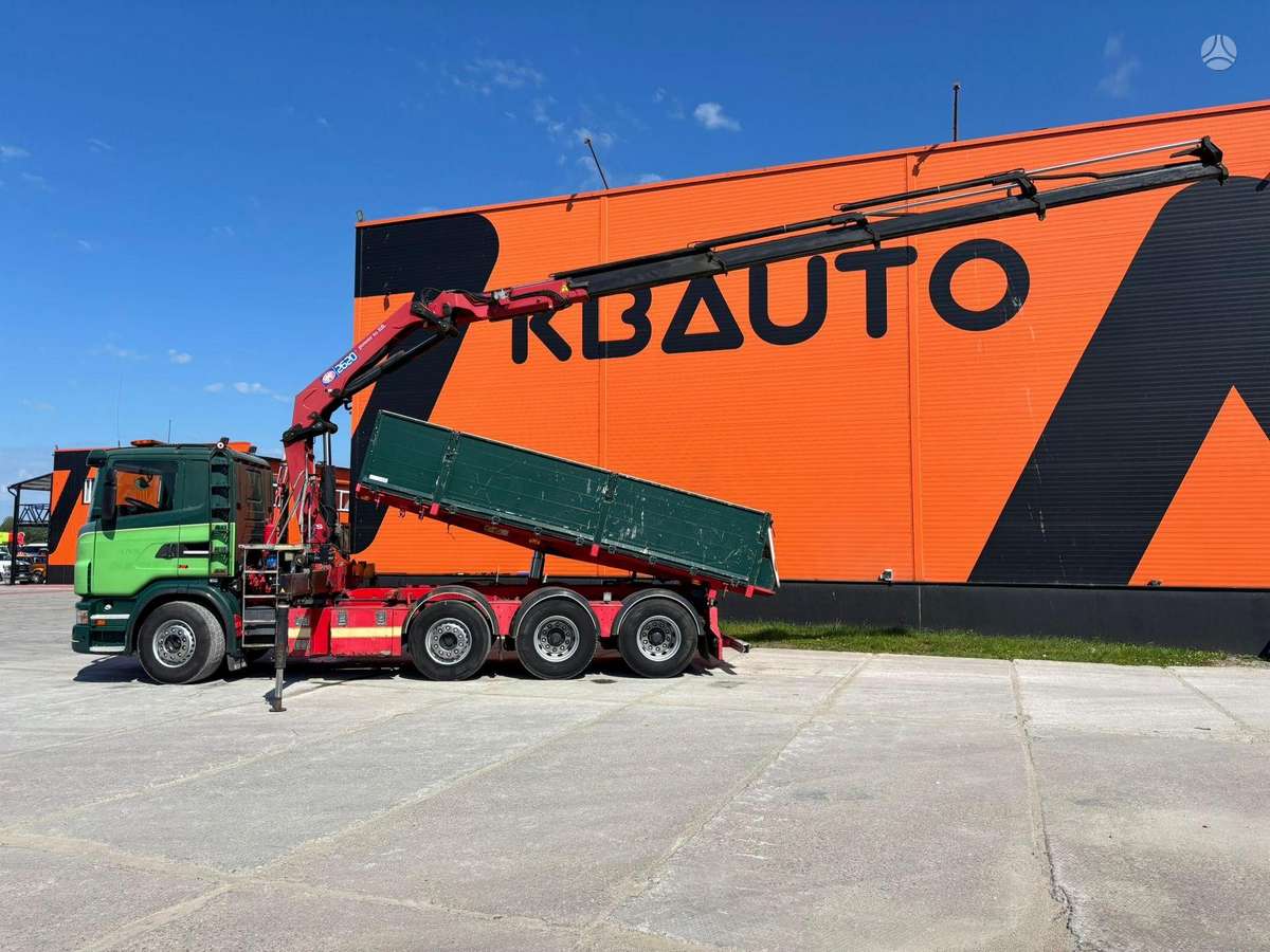 Scania G 480 8x2/4, самосвалы с краном