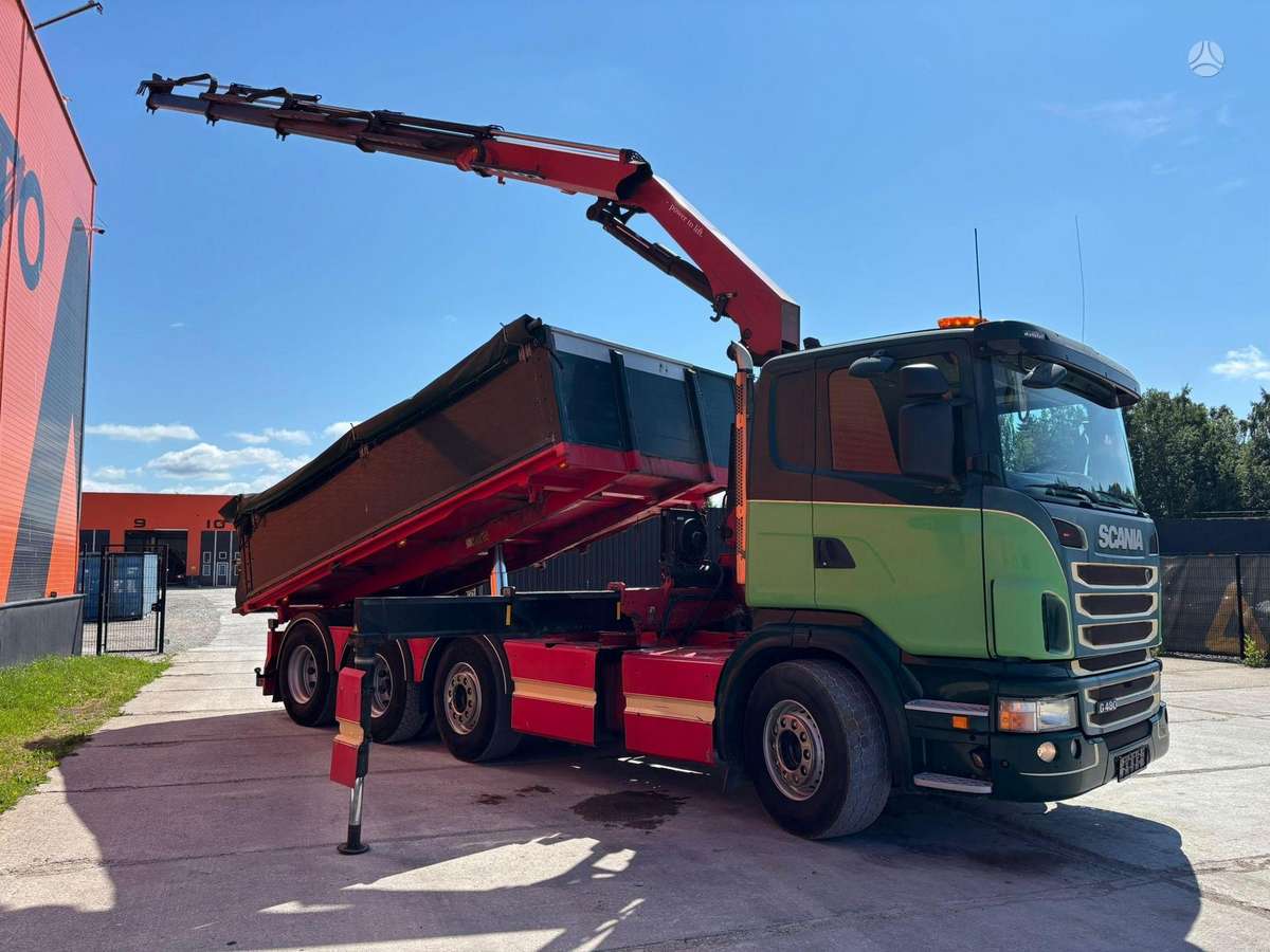 Scania G 480 8x2/4, dumpers with crane