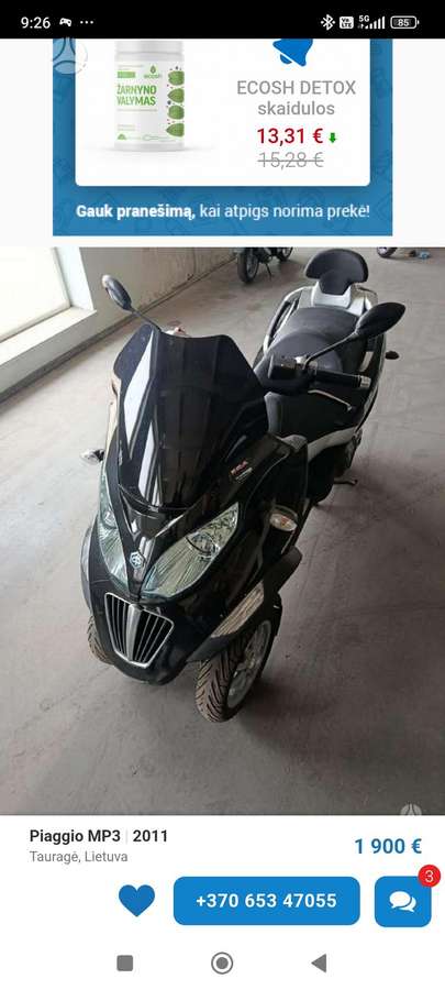Piaggio MP3 400cc, triračiai