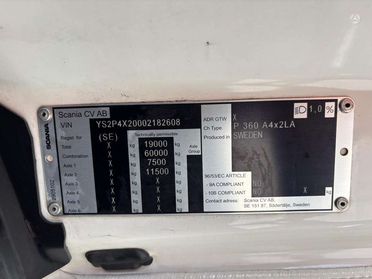 Scania P 360 4x2, no sleeping space