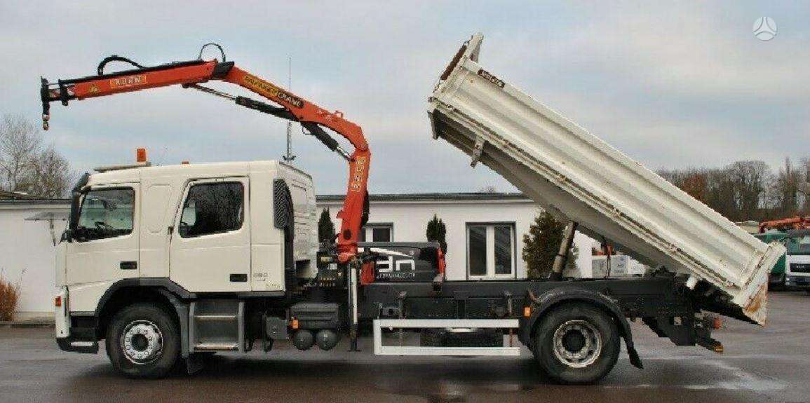 Volvo FM380, самосвалы с краном