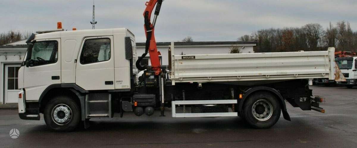 Volvo FM380, самосвалы с краном