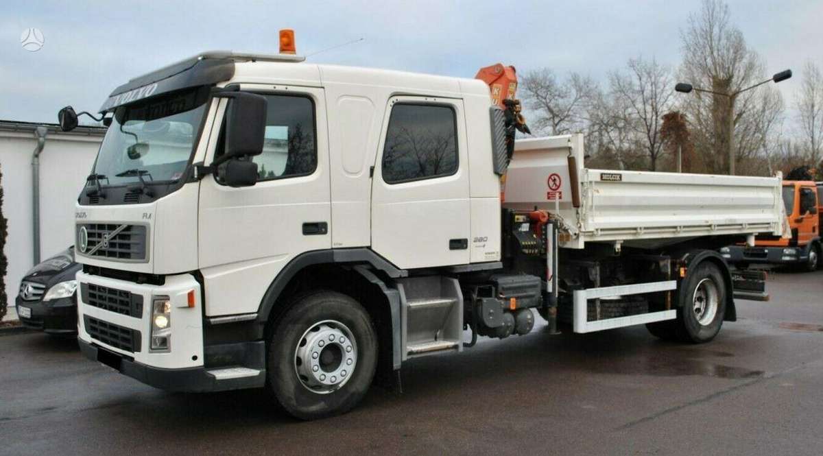 Volvo FM380, самосвалы с краном