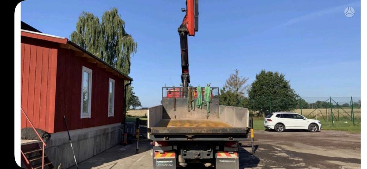 Scania P400, самосвалы с краном
