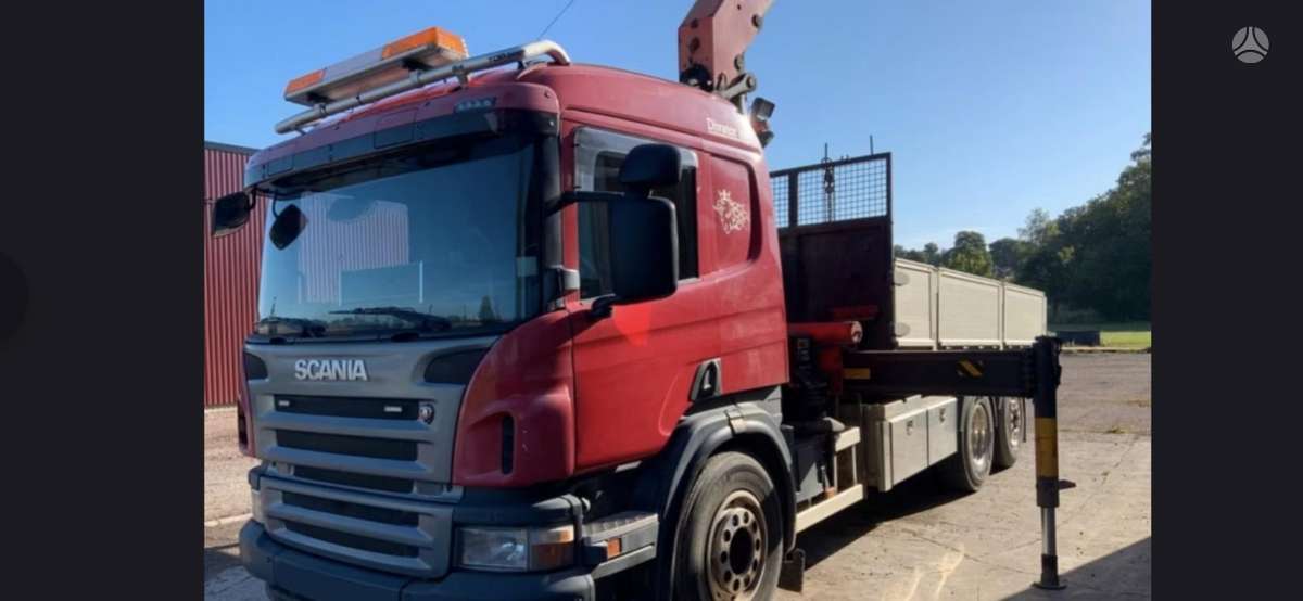 Scania P400, самосвалы с краном