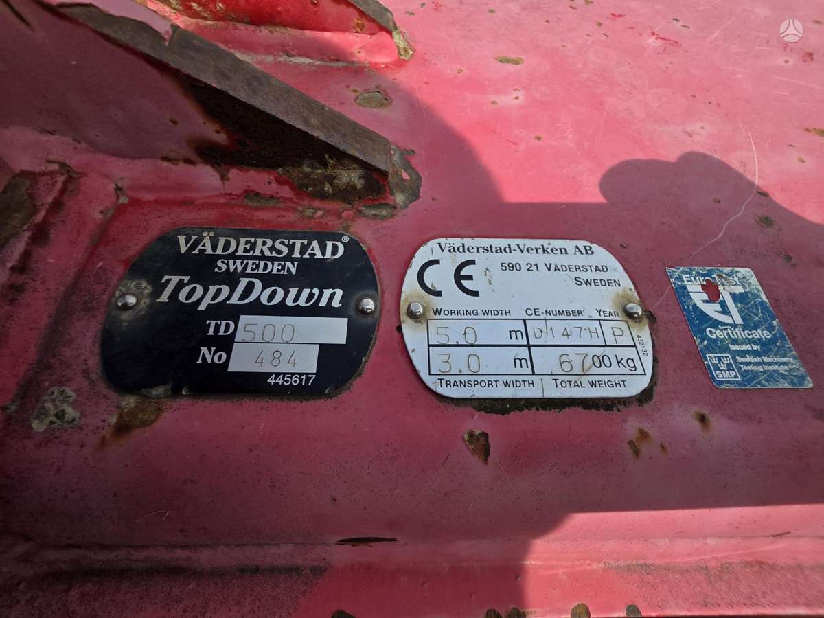 Vaderstad TopDown TD 500, скребки, скрубберы