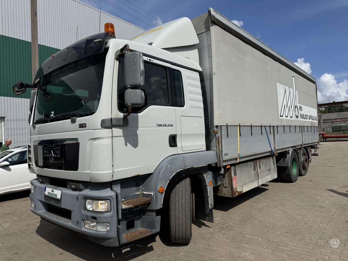 MAN TGM 26.340 EEV, бортовые с шторами