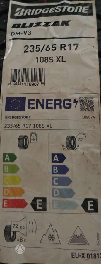 Bridgestone Blizzak DM-V3, winter 235/65 R17