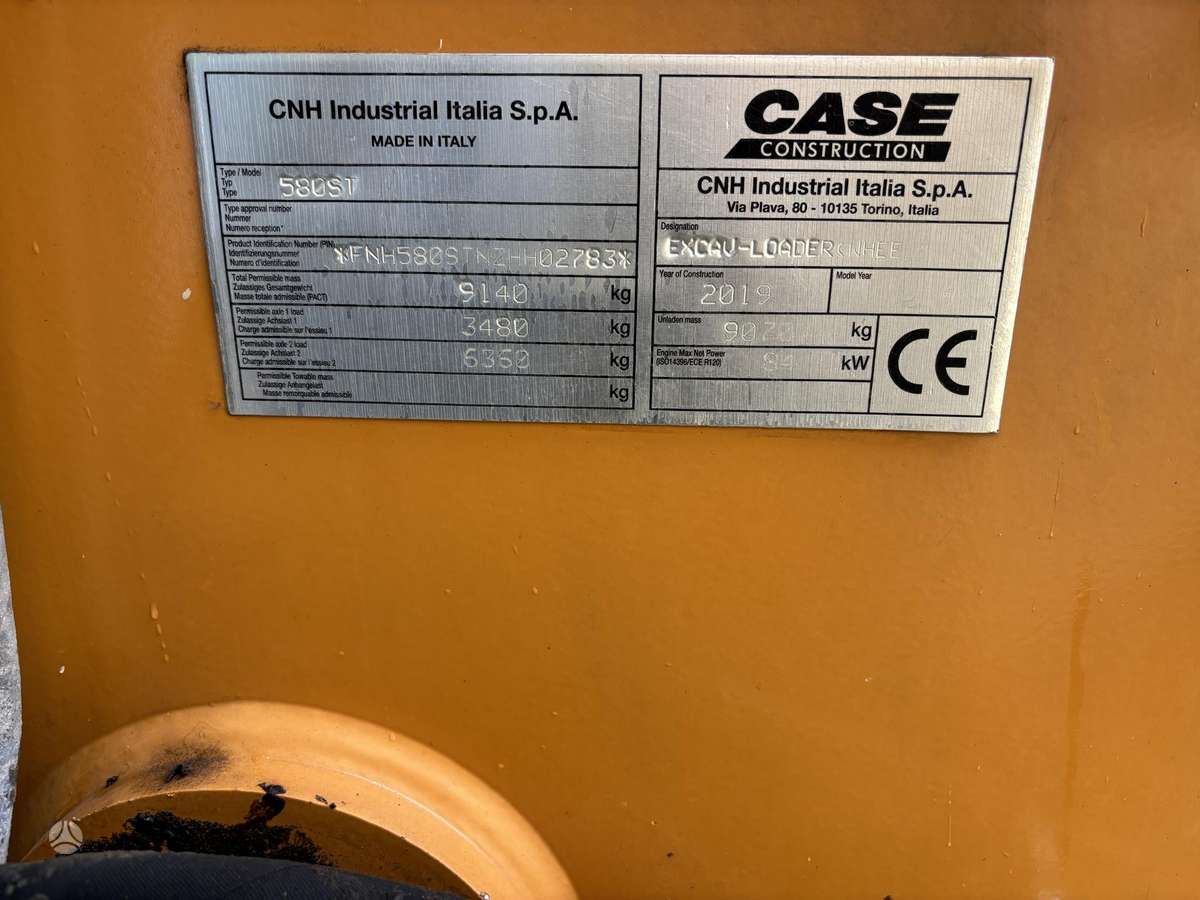 Case 580ST, ekskavatoriniai krautuvai
