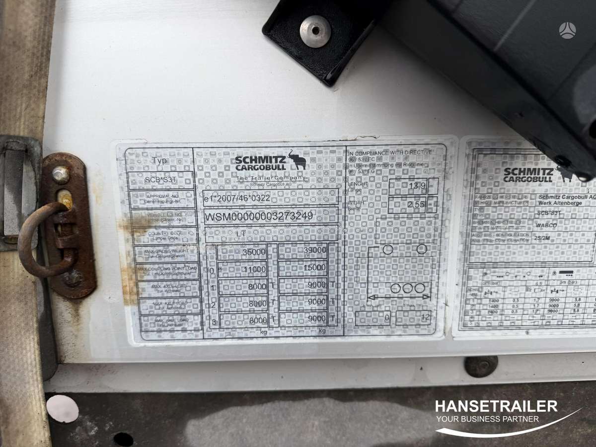 Schmitz SCS 24, пологовые / тентовые