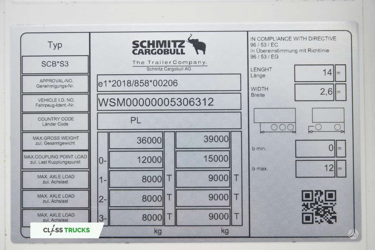 Schmitz Double Deck FP 60 Carrier Vector 1550 Li, refrigerated