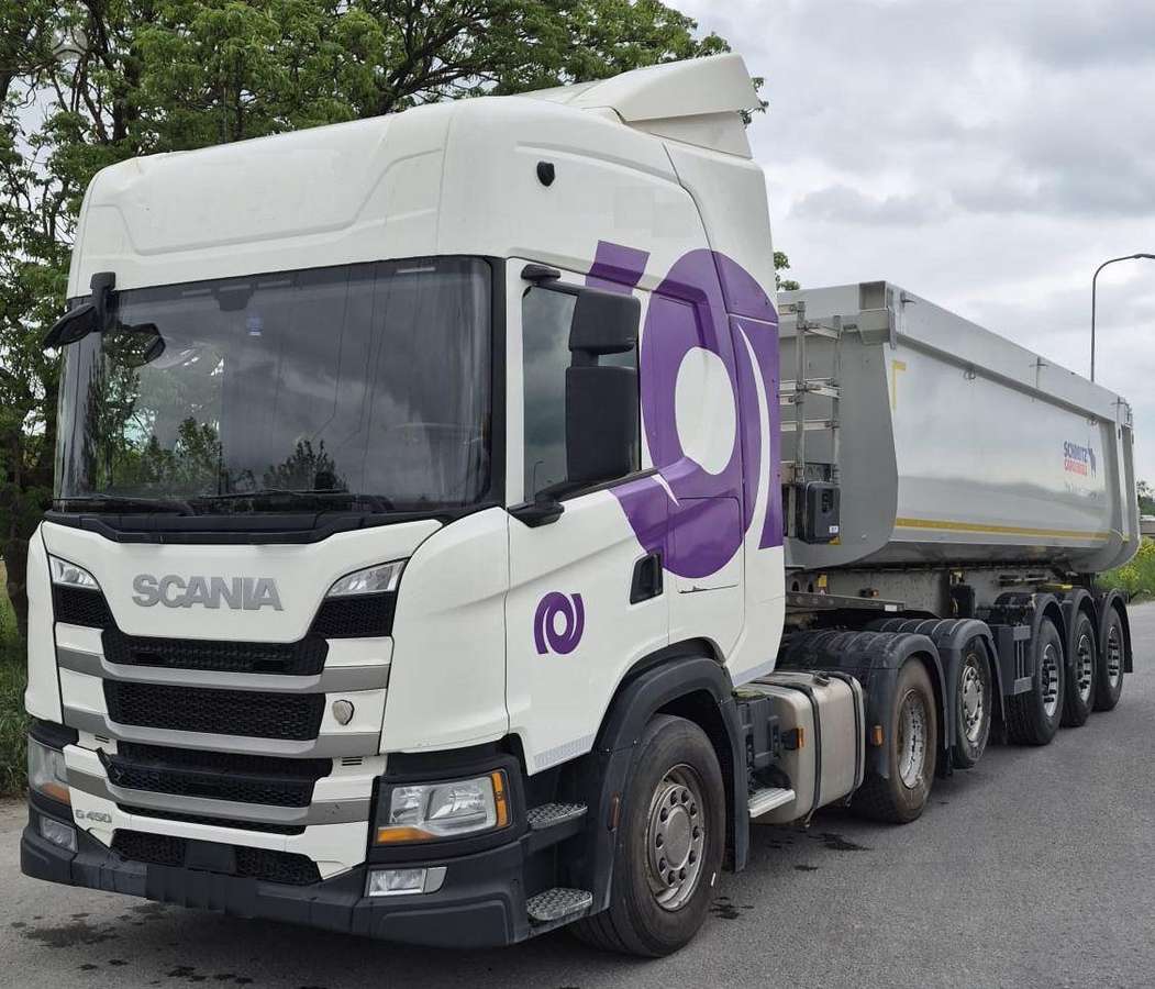 Scania R450 6x2 +  2 syst hydro, single sleeper