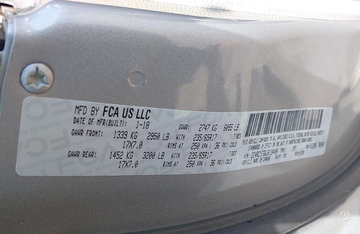 Chrysler Pacifica, 3.6 l., mpv / minivan