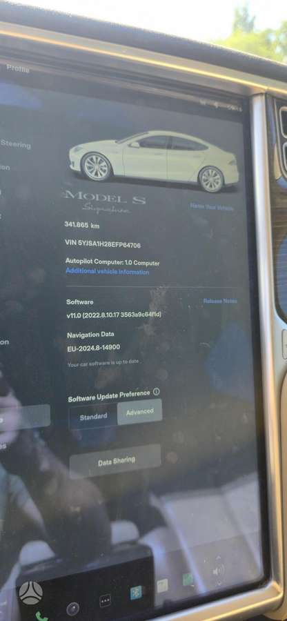 Tesla Model S, 85 kWh, sedanas