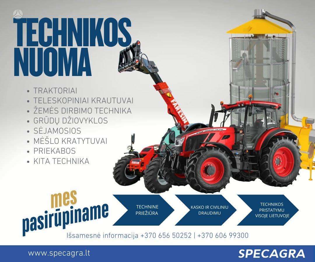 Žemės ūkio įvairios technikos nuoma