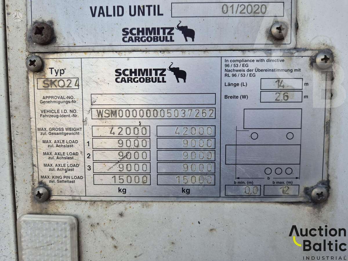 Schmitz SKO 24, užuolaidinės / tentinės