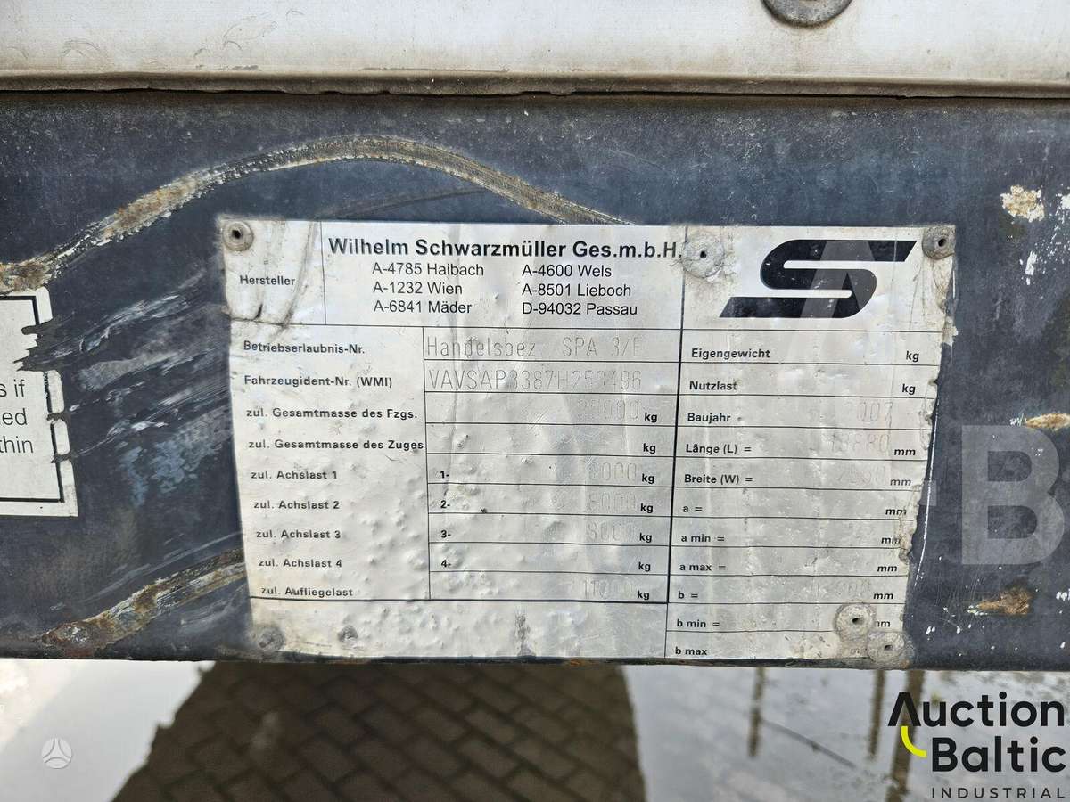 Schwarzmüller SPA 3/E, curtain / tarpaulin