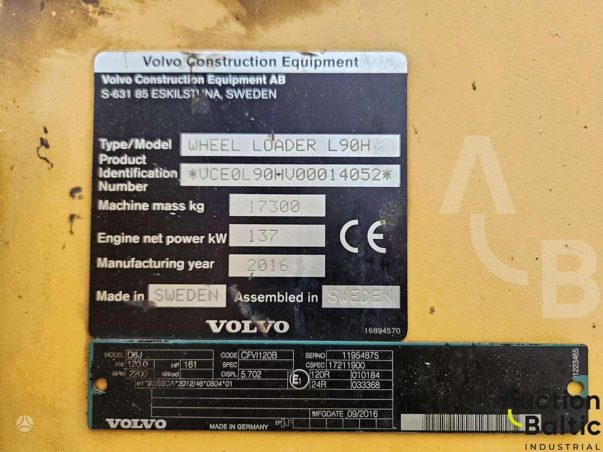 Volvo L 90 H, фронтальные погрузчики