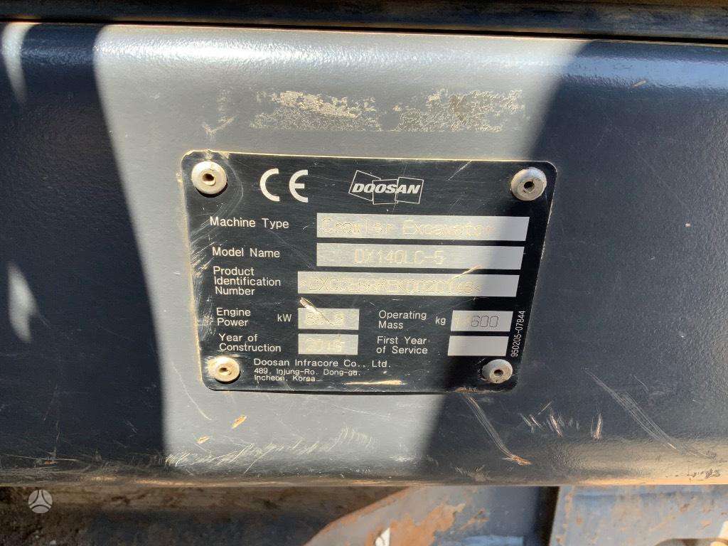 Doosan DX 140 LC-5, экскаваторы