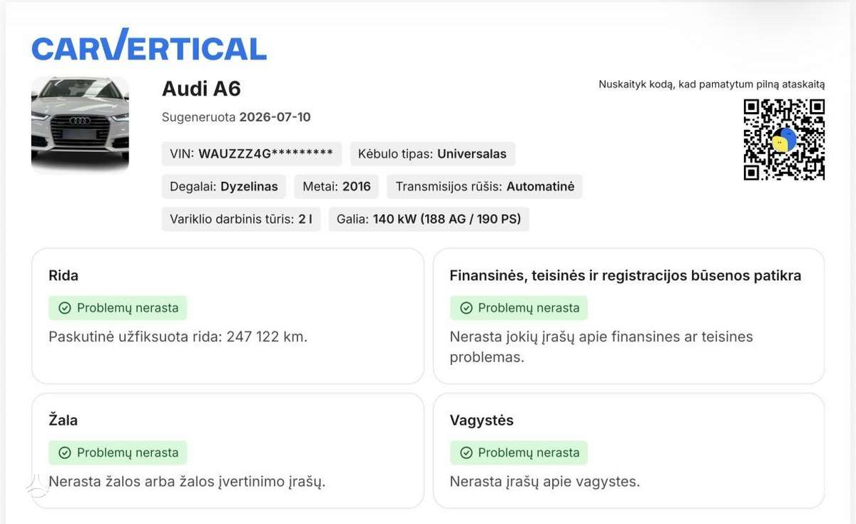 Audi A6, 2.0 l., Универсал