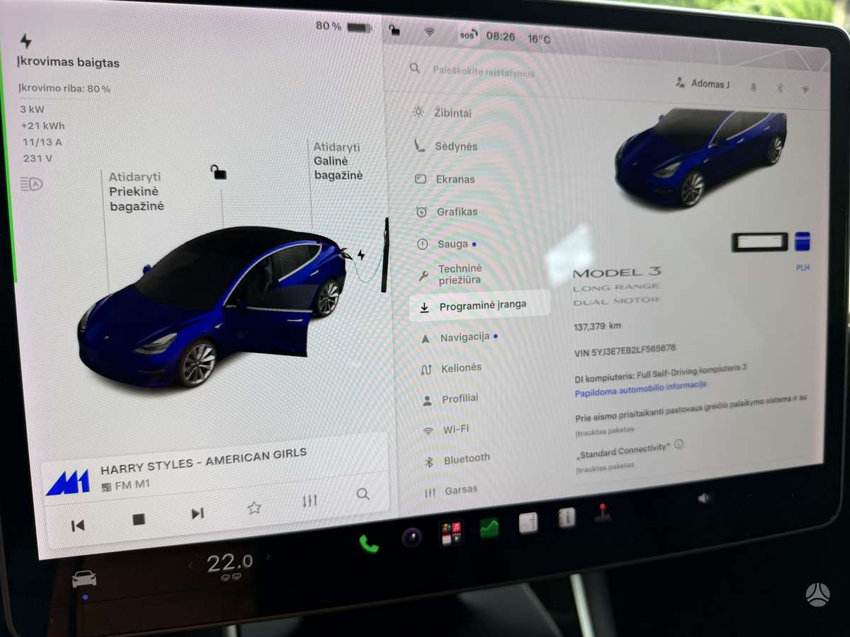 Tesla Model 3, 79 kWh, hečbekas