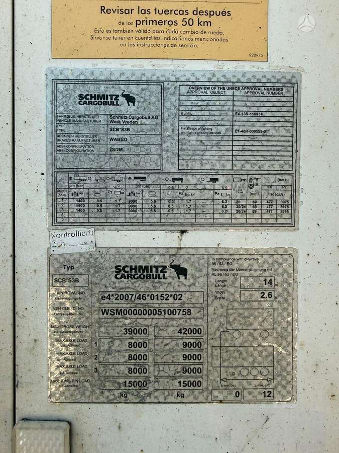Schmitz SKO24 Carrier Vector 1850Mt, refrižerātori