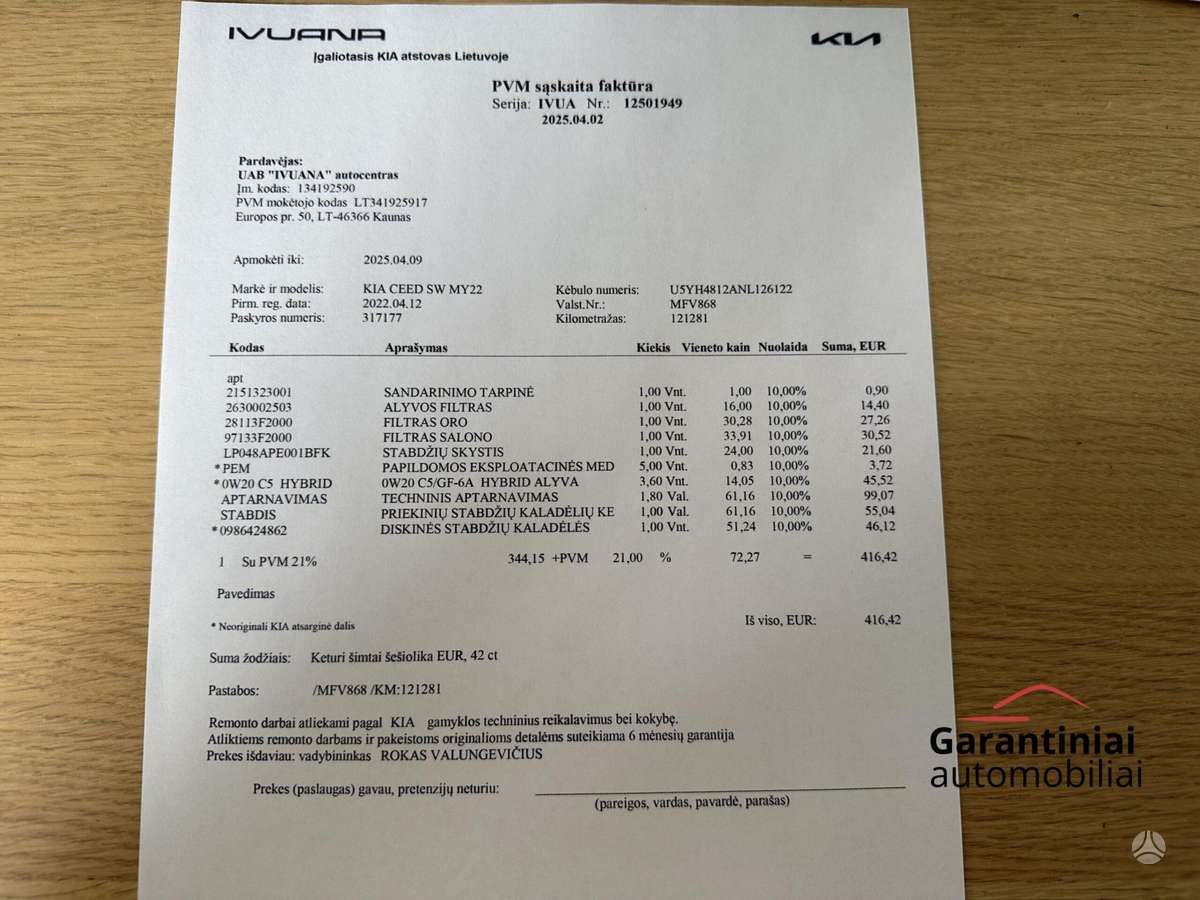 Kia Ceed, 1.0 l., wagon